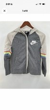 Nike Sportswear Heritage Girl's Zip Hoodie Jacket Large Hooded Loose Fit T78