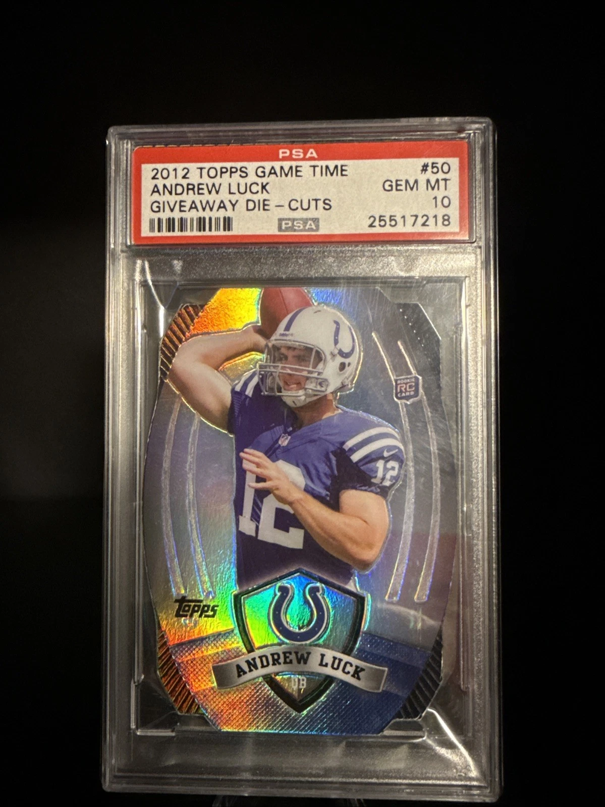 Andrew Luck Topps Game Time Giveaway Die-Cuts #50 Base