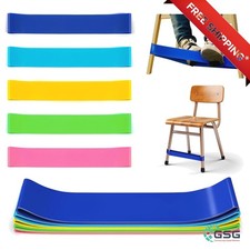 5 PACK MULTICOLOR CHAIR BANDS FOR KIDS WITH FIDGETY FEET - ADHD FOCUS  RESTL...