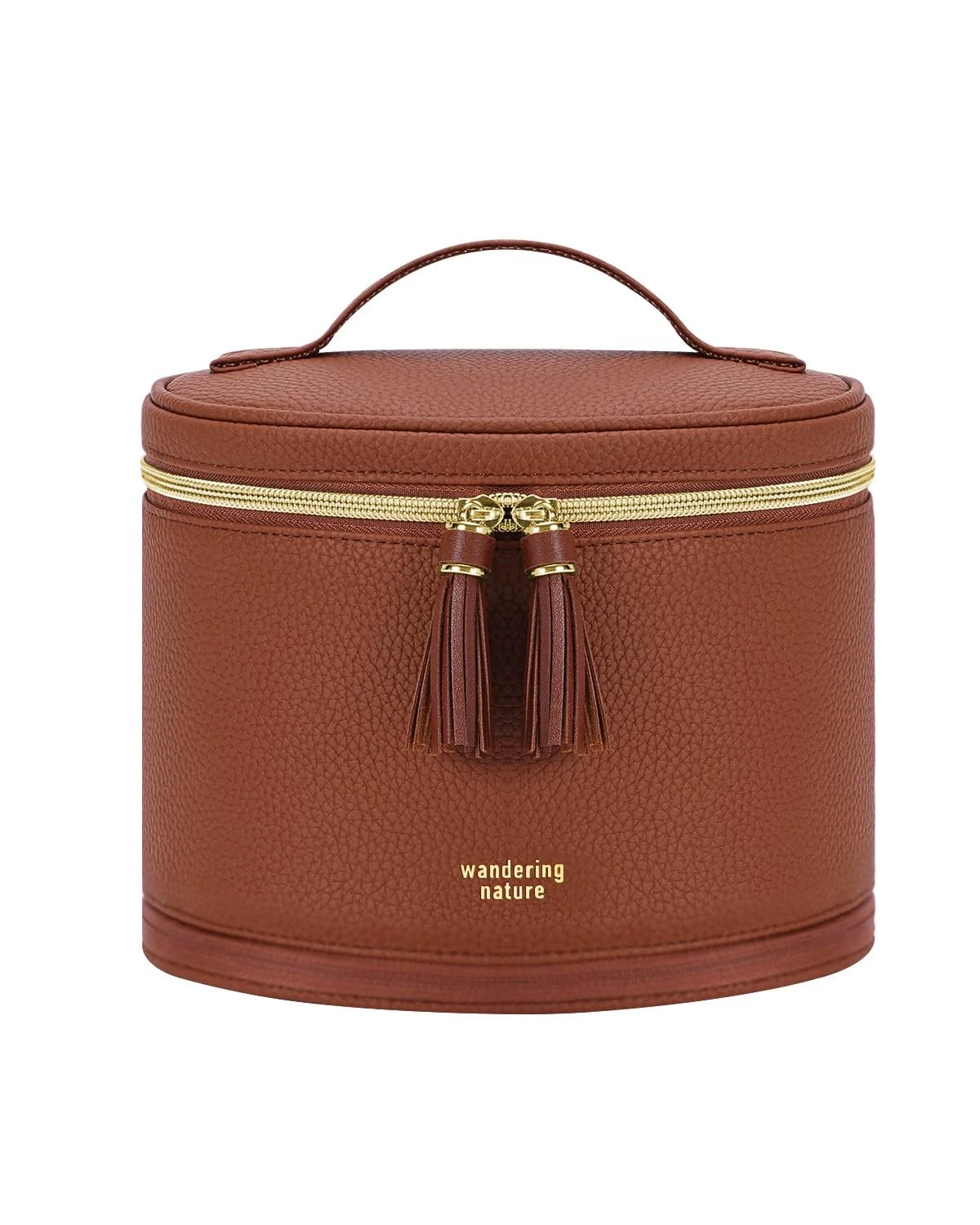 Travel Makeup Bag for Women, Structured Vanity Case with Wipe-Clean EVA Inter...