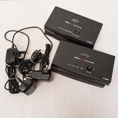 Belkin OmniView CAT5 KVM Extender F1D084 x4 Einheiten (2 Paar) mit Netzteil - Einschalten