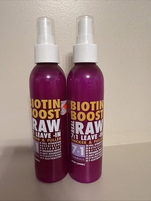 2 Biotin Boost 7 in 1 Real Raw Leave-In, Thick Fuller Conditioner Smoothie Spray
