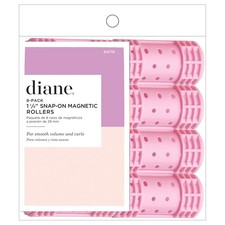 8 Pack Snap On Magnetic Hair Rollers Small Pink