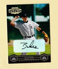 2004 Baseball Playoff Honors Jeff Baker #69 Rockies Autographed SN 5/5 Rookie