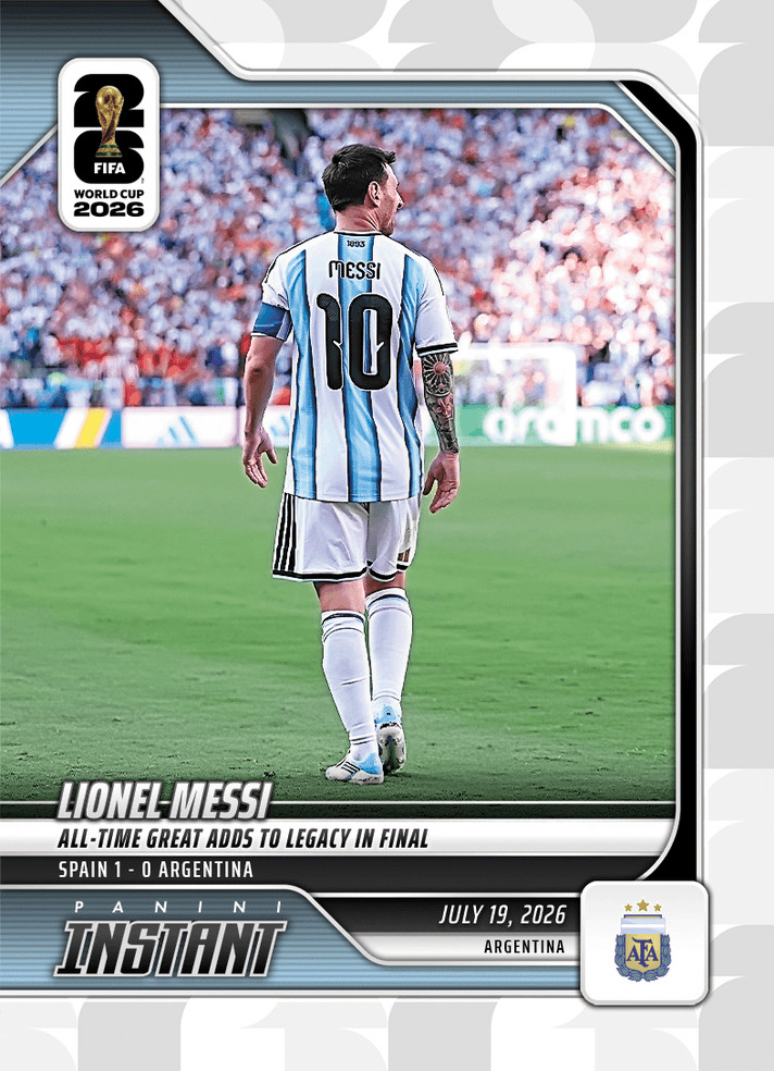 2026 Panini Instant FIFA World Cup Lionel Messi #248 Argentina Soccer Card view 1