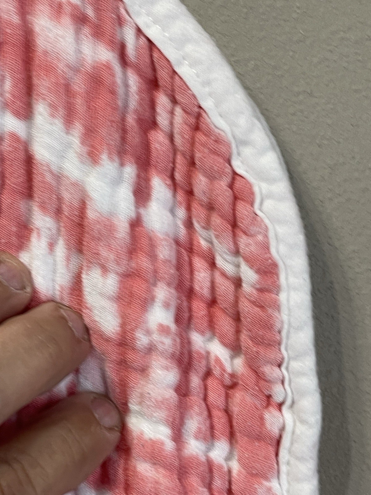 Chickpea Pink Muslin Dream Blanket Swaddle Receiving White Reversible 31.5x38