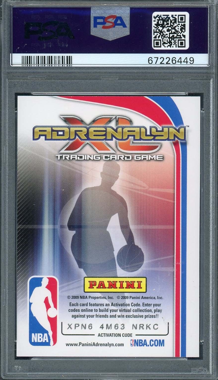 Stephen Curry 2009 Panini Andrenalyn XL Basketball Rookie Card RC Graded PSA 8 view 2