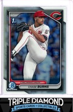 2024 Bowman Draft Chrome 1st Chase Burns Prospect Refractor Reds E860