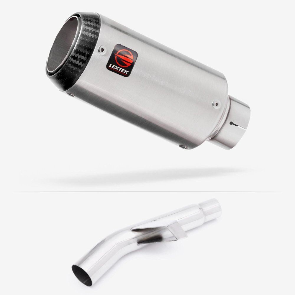 Lextek CP1 Carbon Tip Exhaust 150mm & Link Pipe for Kawasaki Versys 1000 15-18
