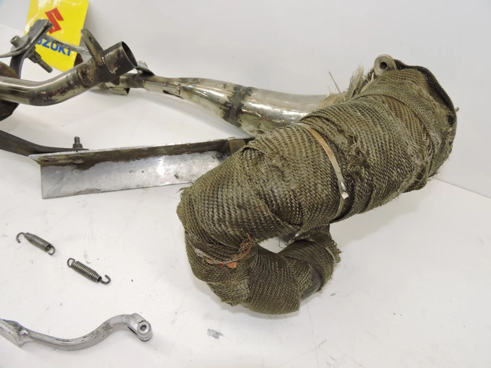 🔥 SUZUKI RM250 RM 250 1998 Pro Circuit CABEZAL DE TUBO DE ESCAPE Y CARRO SILENCIADOR 🔥 Foto 2 de 4