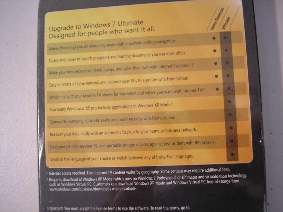 Microsoft Windows 7 Ultimate Anytime Upgrade from Home Premium = SEALED BOX= - Image 3 of 4