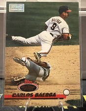 1993 Stadium Club #61 Carlos Baerga 1st First Day Production Cleveland Indians