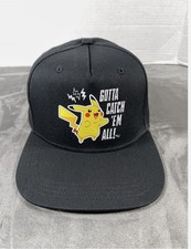 Pokemon Gotta Catch Em All Youth Hat Pikachu Cartoon Baseball Cap Black Snapback