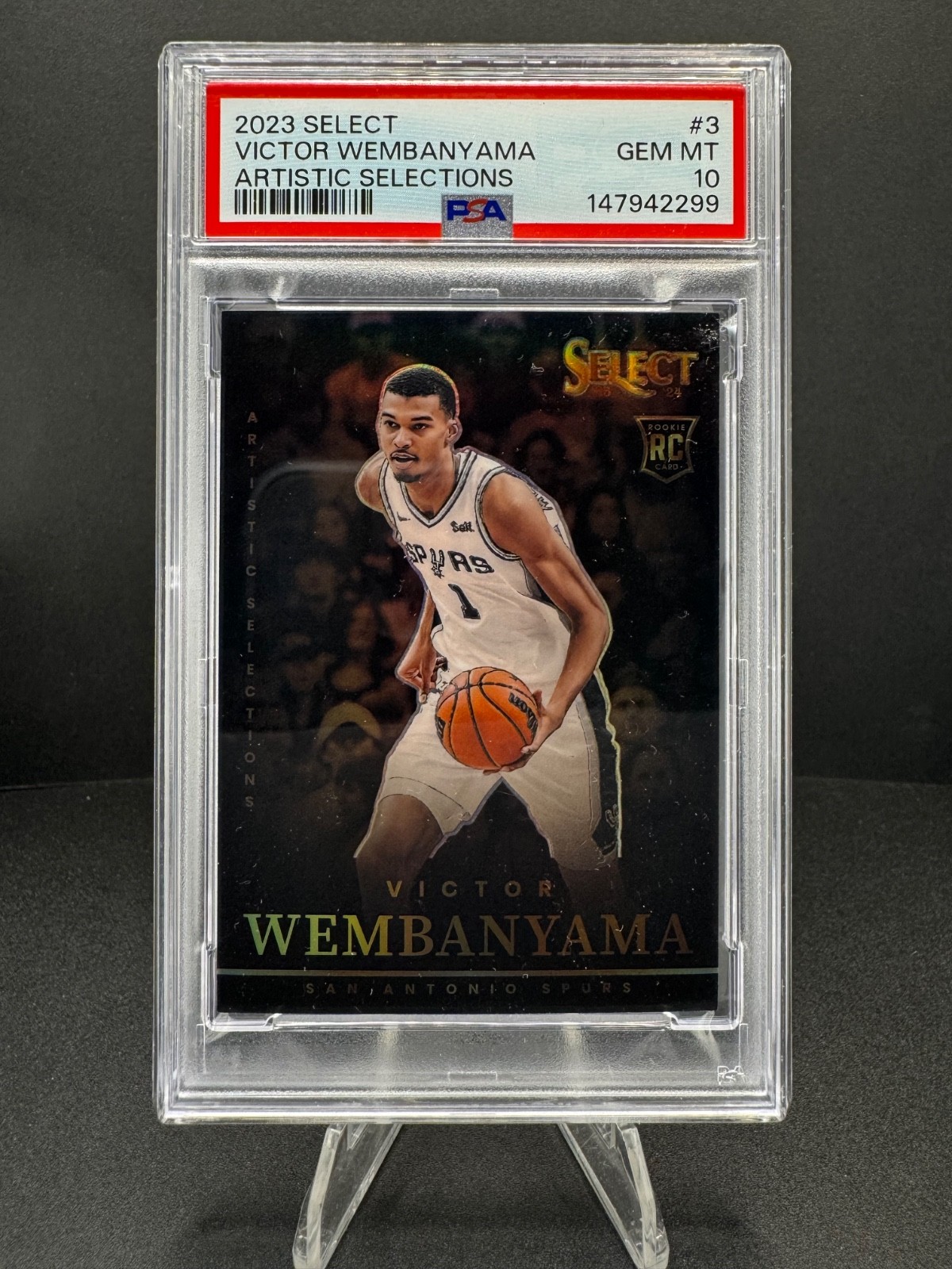 2023-24 Select Victor Wembanyama RC Artistic Selections CASE HIT PSA 10 Spurs