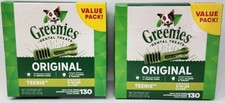 2 pack. Greenies Original Teenie Dental Dog Treats, 36 oz. Pack 260 Treats