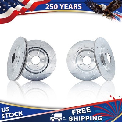 Front & Rear Drilled Brake Rotors for DODGE GRAND CARAVAN JOURNEY 2012-2020