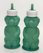 Legendairy Milk Honey Bear Straw Cup Silicone Trainer Bottle Green Lot Of 2