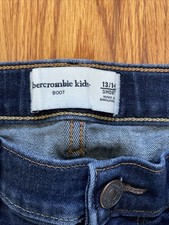 Abercrombie Kids Bootcut Jeans 13/14 Dark Wash Denim Made In Guatemala
