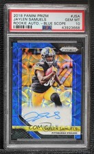 2018 Panini Prizm Rookie Blue Scope 64/99 Jaylen Samuels PSA 10 GEM MT Auto 5wg