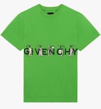 GIVENCHY X JOSH SMITH REAPER'S PRINT GRAPHIC TEE in APPLE GREEN sz M