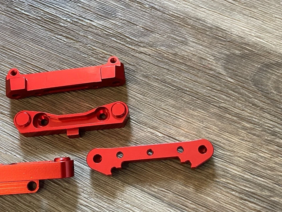 Arrma 1/8 Notorious 6s BXL Aluminio Suspensión Delantera y Trasera Brazo Montaje Rojo Foto 3 de 3