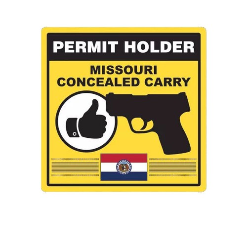 Missouri Concealed Carry Permit Holder Sticker Decal - Afbeelding 1 van 3