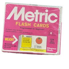 Vintage 1976 Binney  Smith Edu-Cards Metric Flash Cards NOS No 267