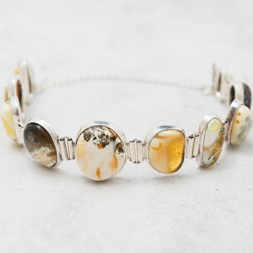 Exclusive Baltic Amber Statement Bracelet Natural Amber Silver Jewelry Unique - Picture 6 of 11