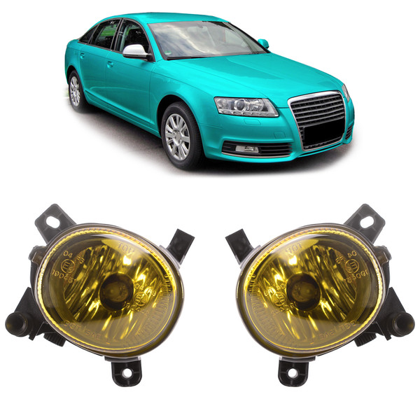 2X Nebelscheinwerfer H11 Gelb Passt Passend FüR Audi A5 8T A4 B8 A6 4G Q3 Passen-image