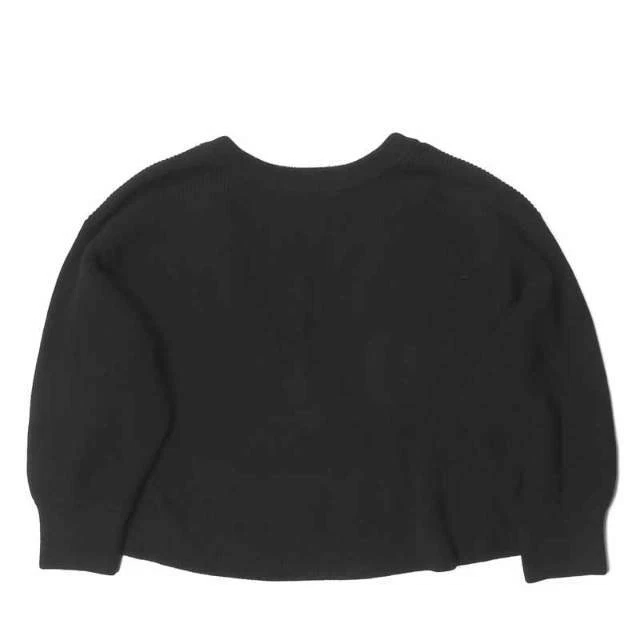Steven Alan COTTON AZE WIDE KNIT Free black sweater back v-neck