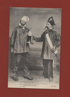 Le gars de FALAISE   Von Mr l'mair angehalten (D5629) Schwarz-Weiß Postkarte