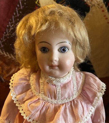 Antique 11  German Bisque French Type Sonneberg Solid Dome Belton Doll