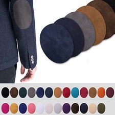 2Pcs Suede Leather  Elbow Knee Iron/ Sew on Oval Repair Size 14cmx 11cm #2