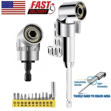 105° Angle Hex Drill Bit Driver Extension 1/4" Screwdriver Hand Socket Adapter