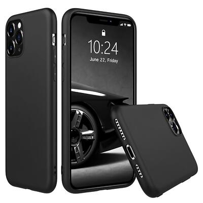 Hülle für iPhone 11 Pro Max Schutzhülle Handy Hülle Slim Case Weich Matt Schwarz