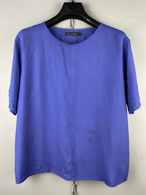 Gudrun Sjoden Womens Blue Polka Dot Top Viscose Scandinavian Designer