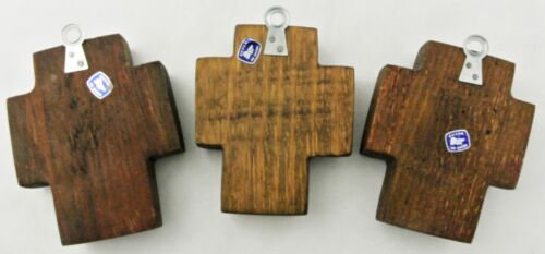 Mexikanisches Talavera IMAP Ära Kreuz Kruzifix handbemalte Fliese & Holz 3 Stück Set - Bild 2 von 3