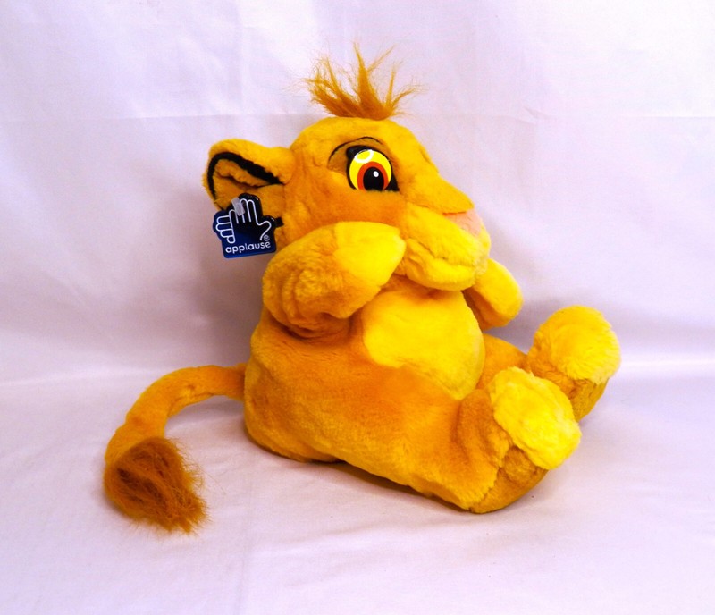 Vintage Applause  The Lion King Baby Simba Hand Puppet Stuffed Plush Toy