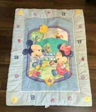 Disney Babies Mickey Mouse Minnie Flower Butterfly Quilt Comforter Blanket