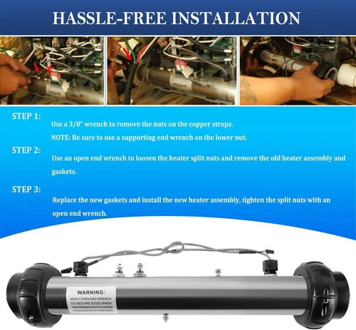 for Balboa 58083 M-7 Heater Assembly 15", 5.5 kW 240V/120V, with Studs & Sensors - Picture 11 of 13