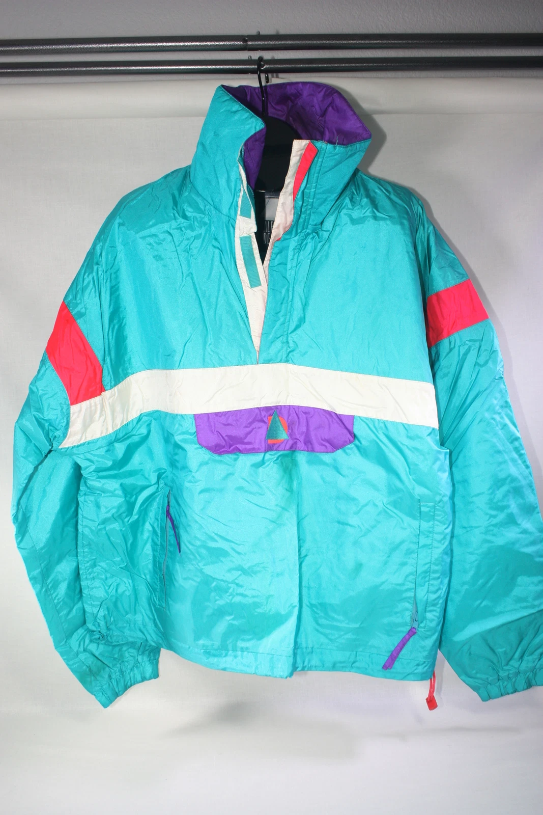 alpine-design vintage 90's neon gore-tex pullover ski jacket