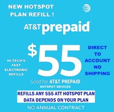 ATT 55 REFILL FOR HOTSPOTS   FASTEST REFILLS   DIRECT   GET IT TODAY