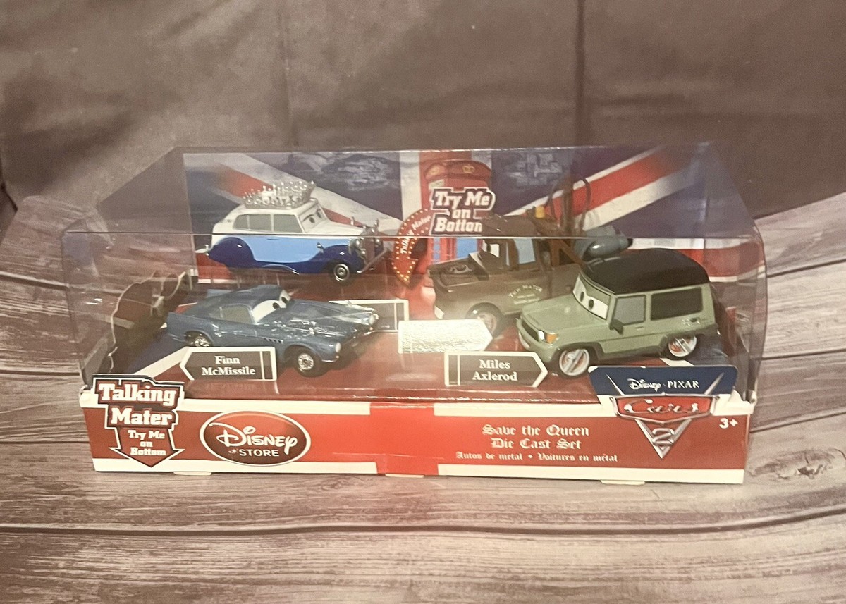 Disney Cars Save the Queen Set Diecast Metal Pk McQueen Mater Store #2