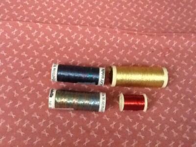 4 Spools (3 large, 1 small) Metallic Embroidery Thread -2 Variegated - New -AP5