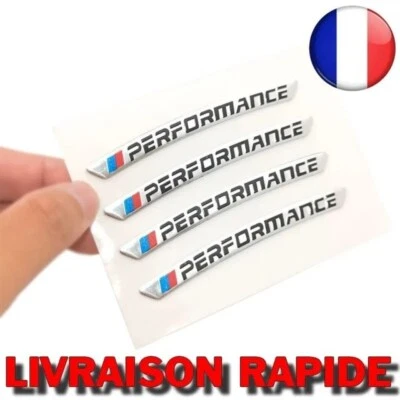Autocollants Argent Voiture BMW Performance Jantes 4PCS Aluminium Auto Roue Pneu