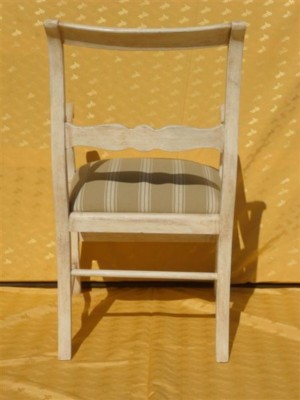 Paire De Fauteuils Style Regency Peints En Blanc – Hêtre Patiné – XIXe Siècle Ou Avant