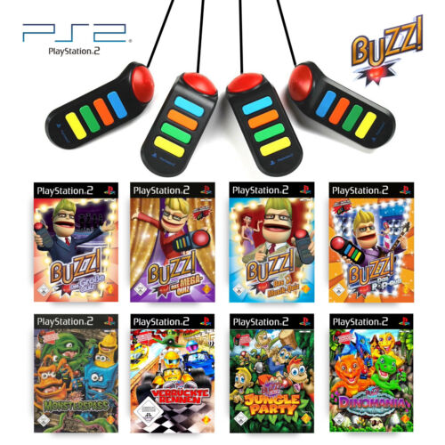 Buzz! Spiele und Buzzer Controller zur Auswahl für PlayStation 2 / PS2 - Bild 1 von 16
