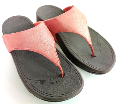 FitFlop Lulu Shimmer Womens Size Pink Casual Slipper Flip Flop Thong  Sandals