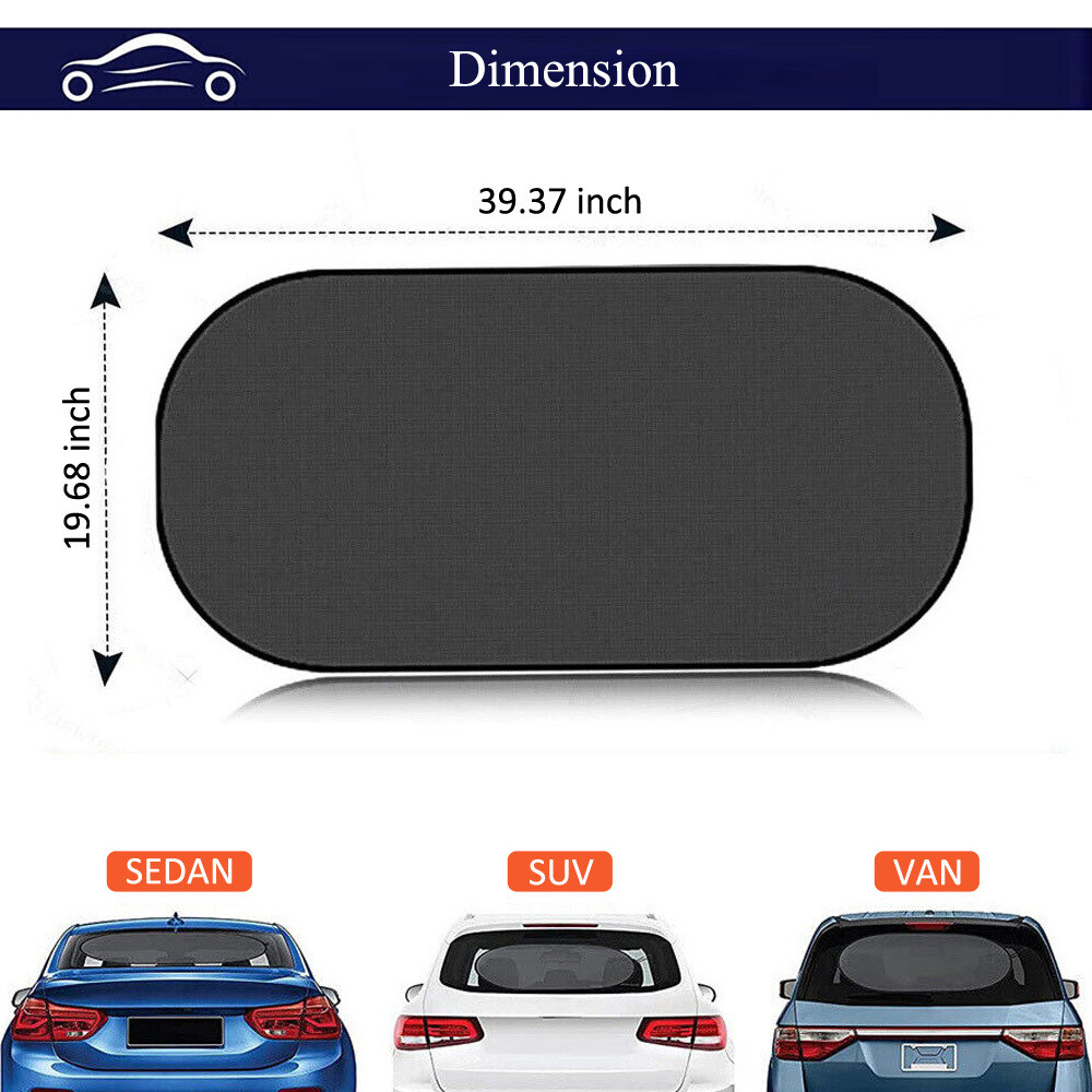 Parasole Per Auto Universale In Nylon &ndash; Schermo Ripiegabile &ndash; Protezione UV &ndash; 100x50 Cm