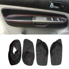 Black-red Line Door Armrest Leather Cover Fits Vw Bora Jetta Golf Mk4 98-05 4dr Black-red Line Door Armrest Leather Cover Fits Vw Bora Jetta Golf Mk4 98-05 4dr